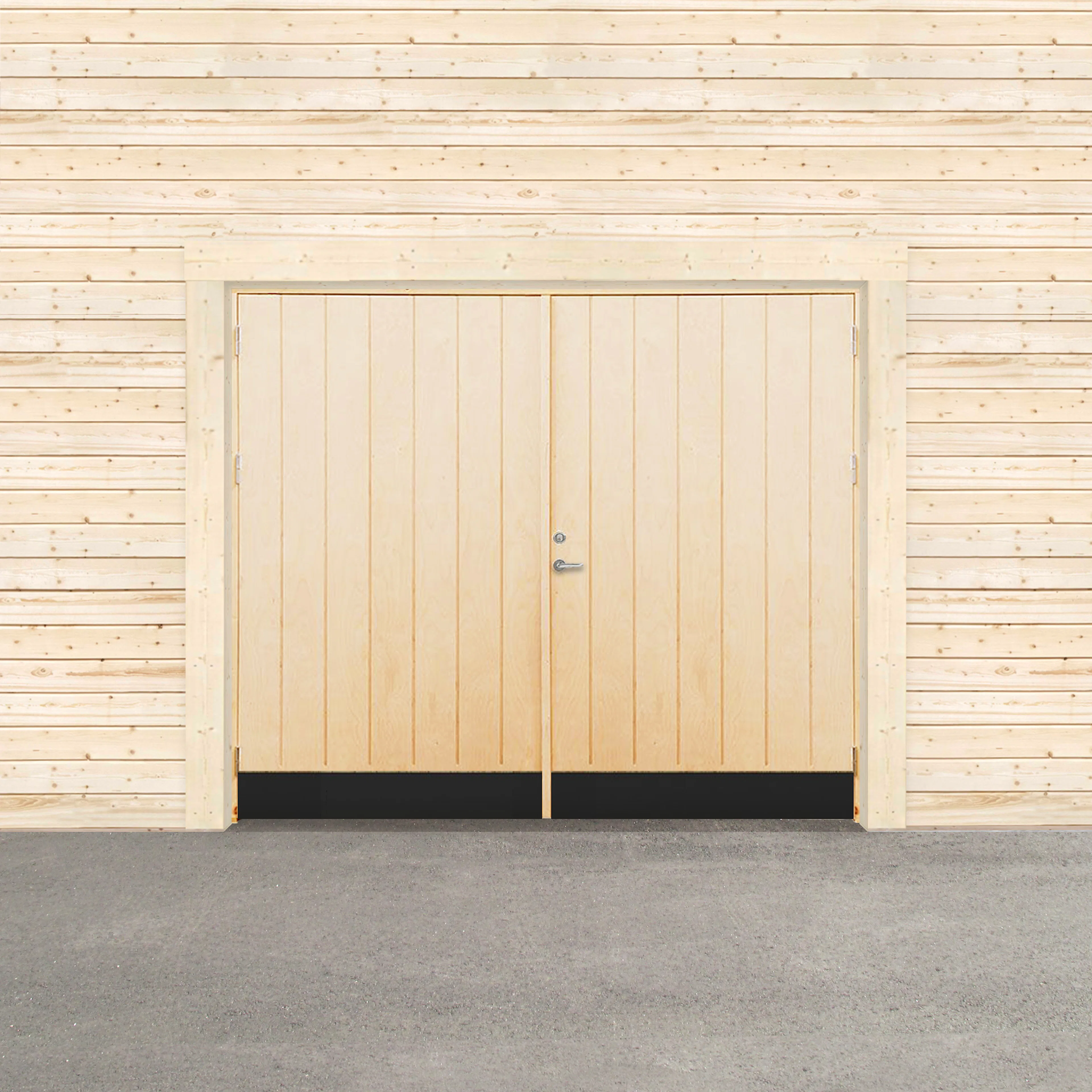 Garageport Sveadörren Varm Obehandlad