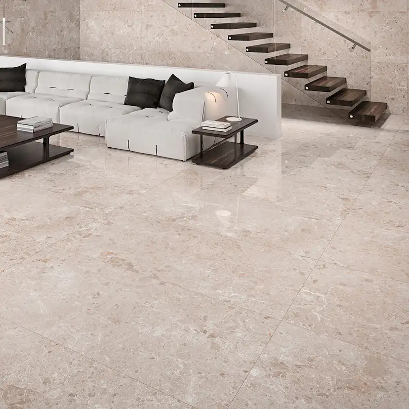 Klinker Tenfors Artic Beige Marmor Blank 78x158 cm