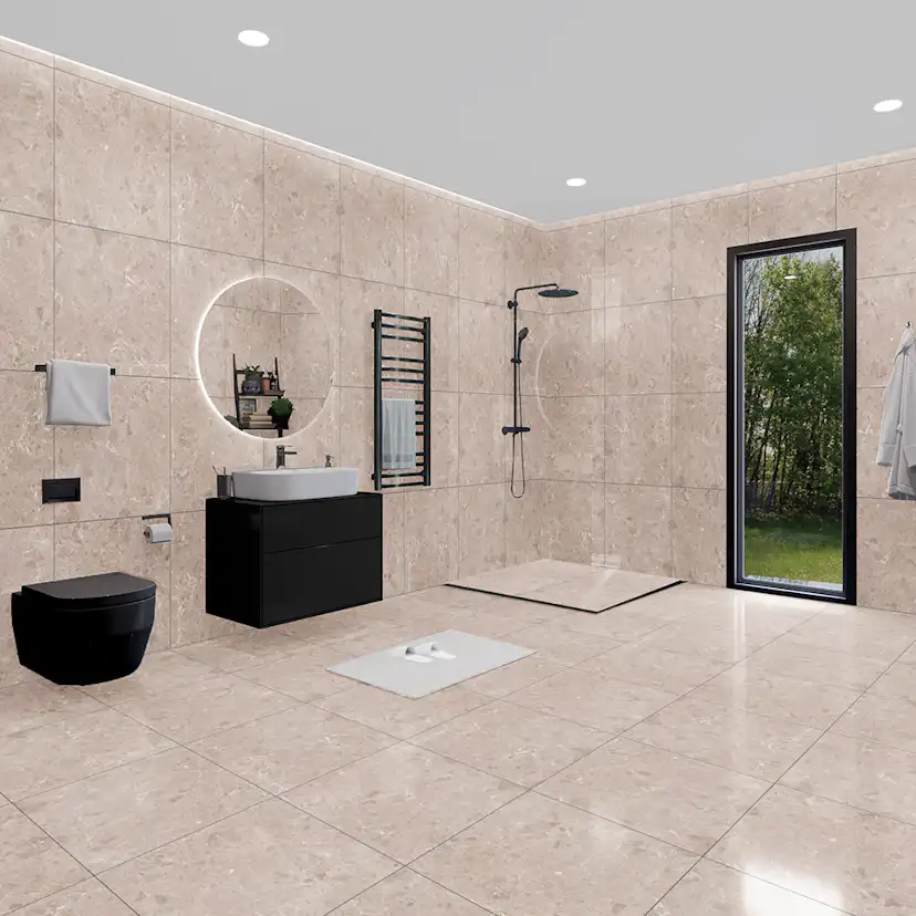 Klinker Tenfors Artic Beige Marmor Blank 59x59 cm