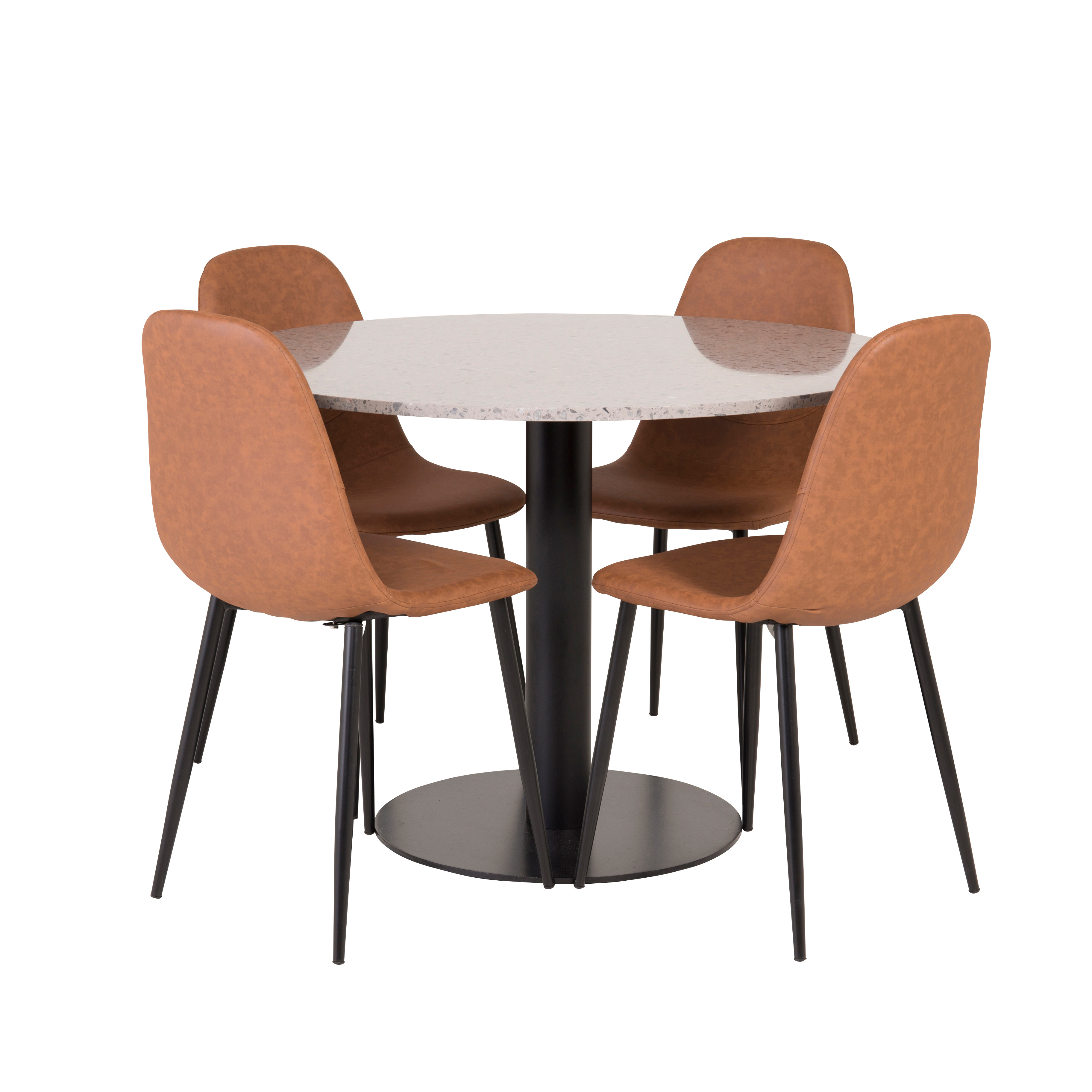Matgrupp Sky Furniture Roxanna Grå Bord med 4 Corina Stolar Matgrupp Sky Furniture Roxanna Vit Bord med 4 Corina Stolar