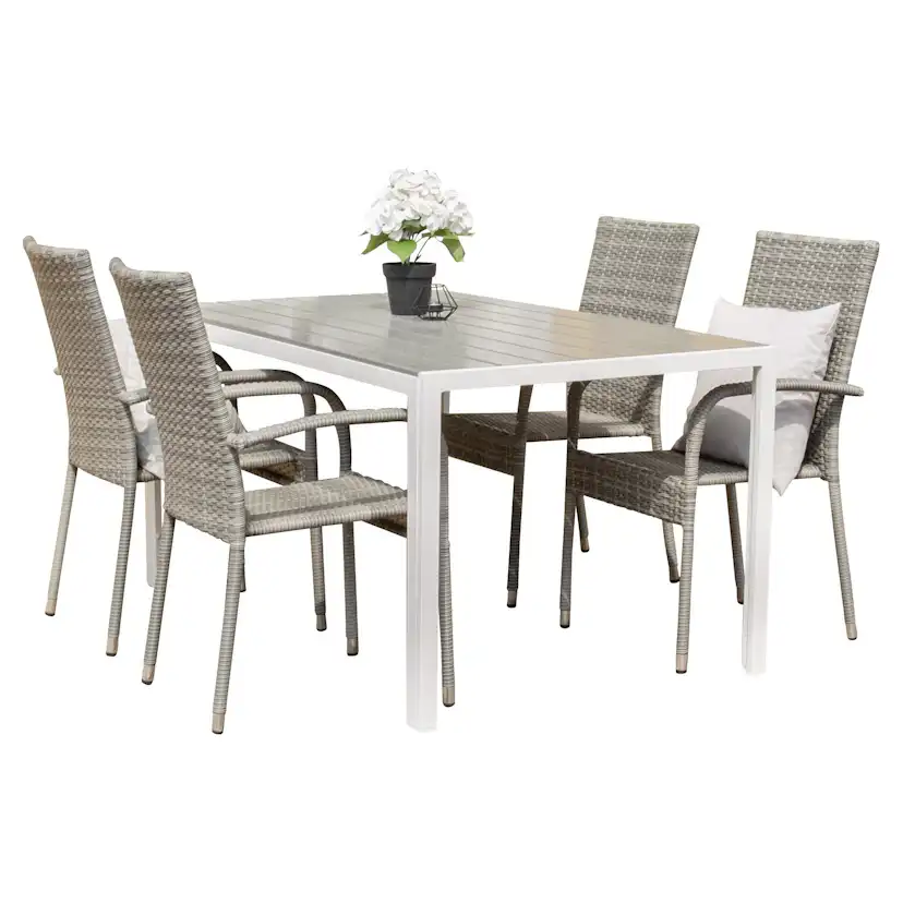 Matgrupp Utomhus Venture Home Break med 4 Anna Trädgårdsstolar