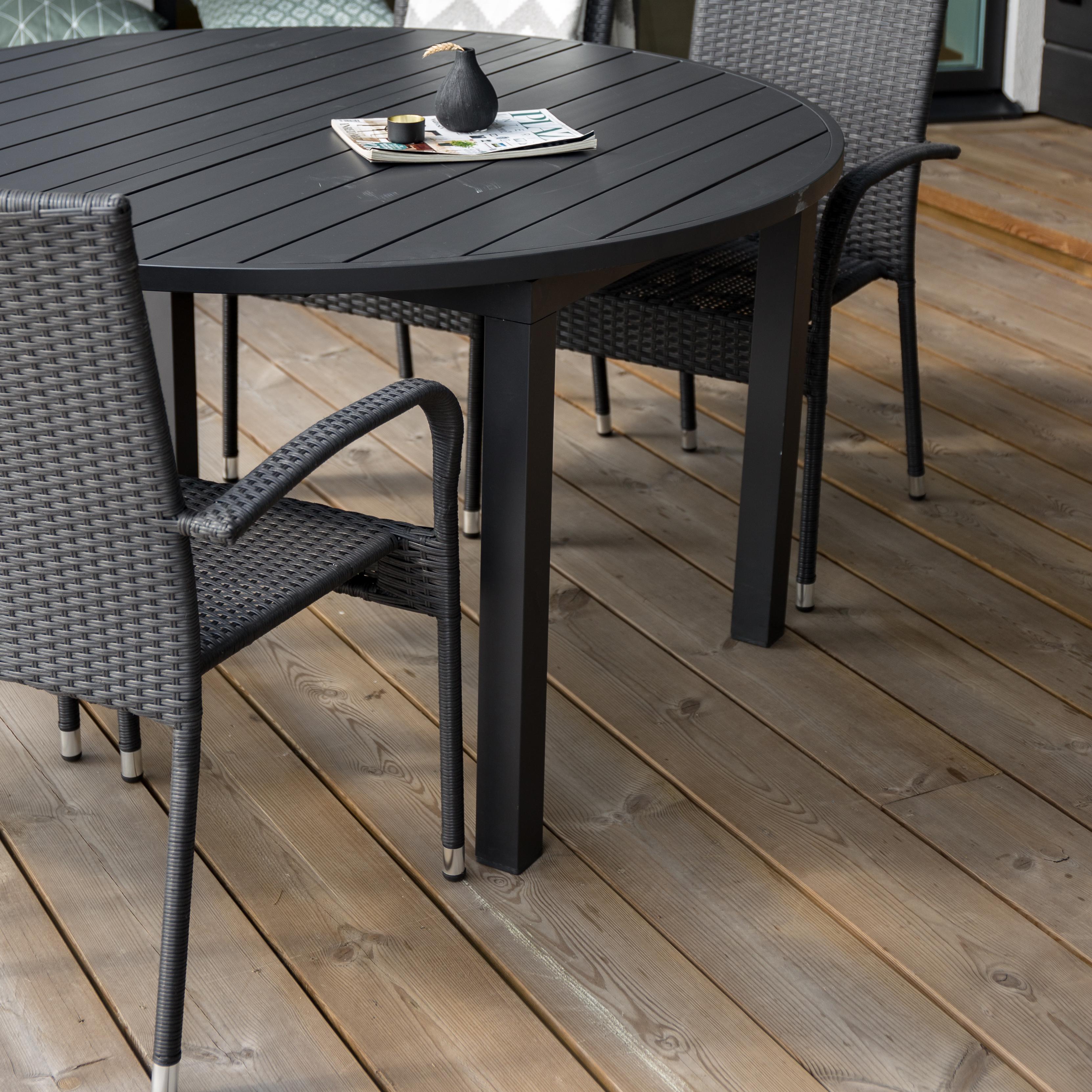 Matgrupp Venture Home Madrid Ø 140 med 4 Asta Stolar