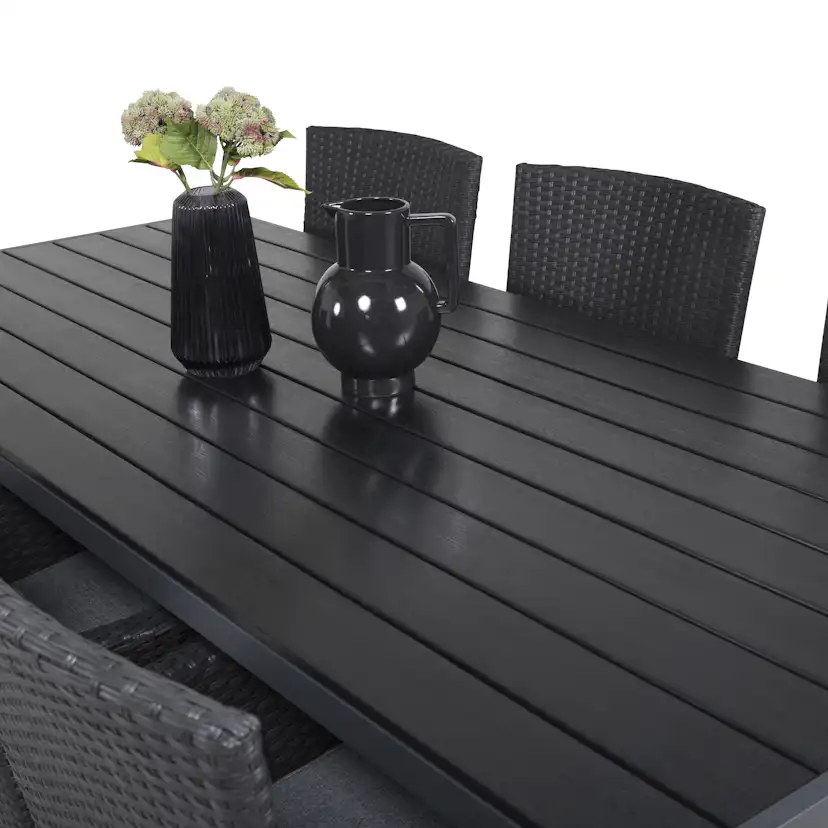 Matgrupp Utomhus Venture Home Bront 205 med 6 Milwa Trädgårdsstolar