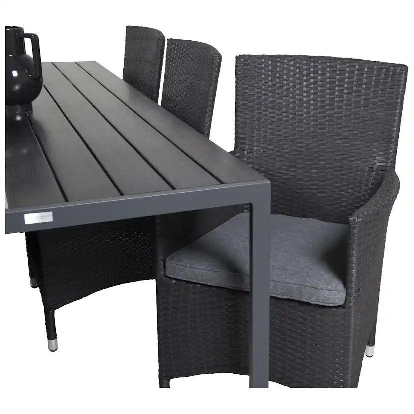 Matgrupp Utomhus Venture Home Bront 205 med 6 Milwa Trädgårdsstolar