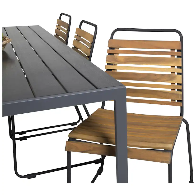 Matgrupp Utomhus Venture Home Bront 205 med 6 Berfin Trädgårdsstolar