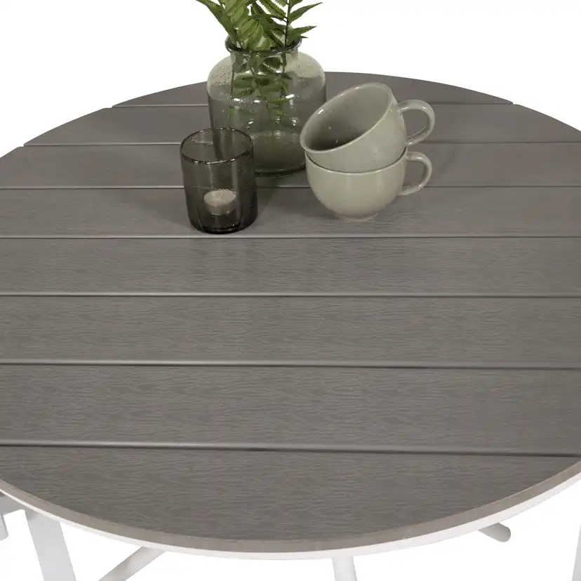 Cafégrupp Venture Home Pincy Ø 90 med 2 Copacabana Trädgårdsstolar Utomhus