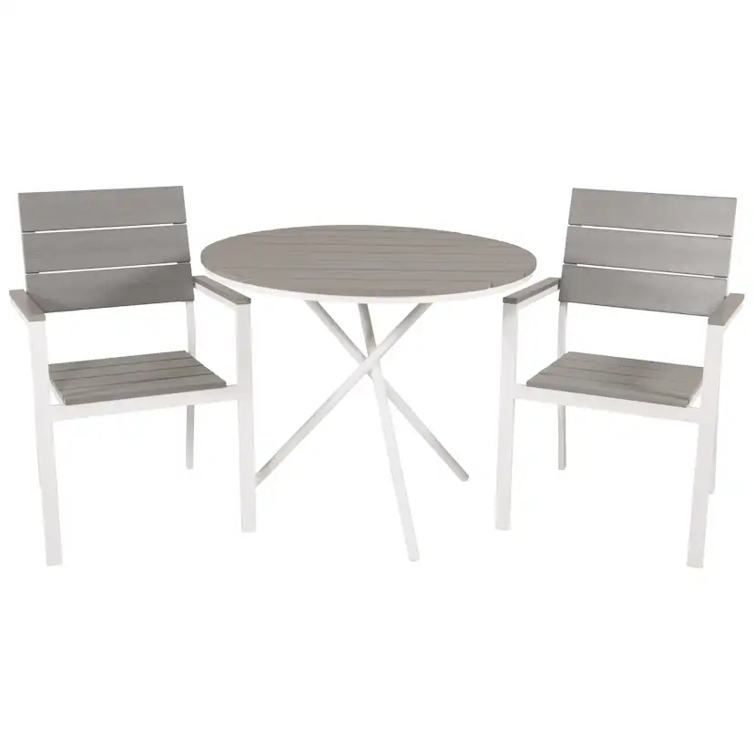 Cafégrupp Venture Home Pincy Ø 90 med 2 Lova Trädgårdsstolar Utomhus