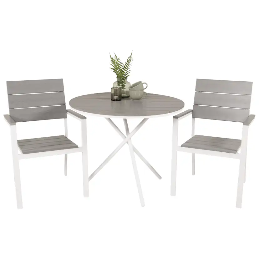 Cafégrupp Venture Home Pincy Ø 90 med 2 Lova Trädgårdsstolar Utomhus