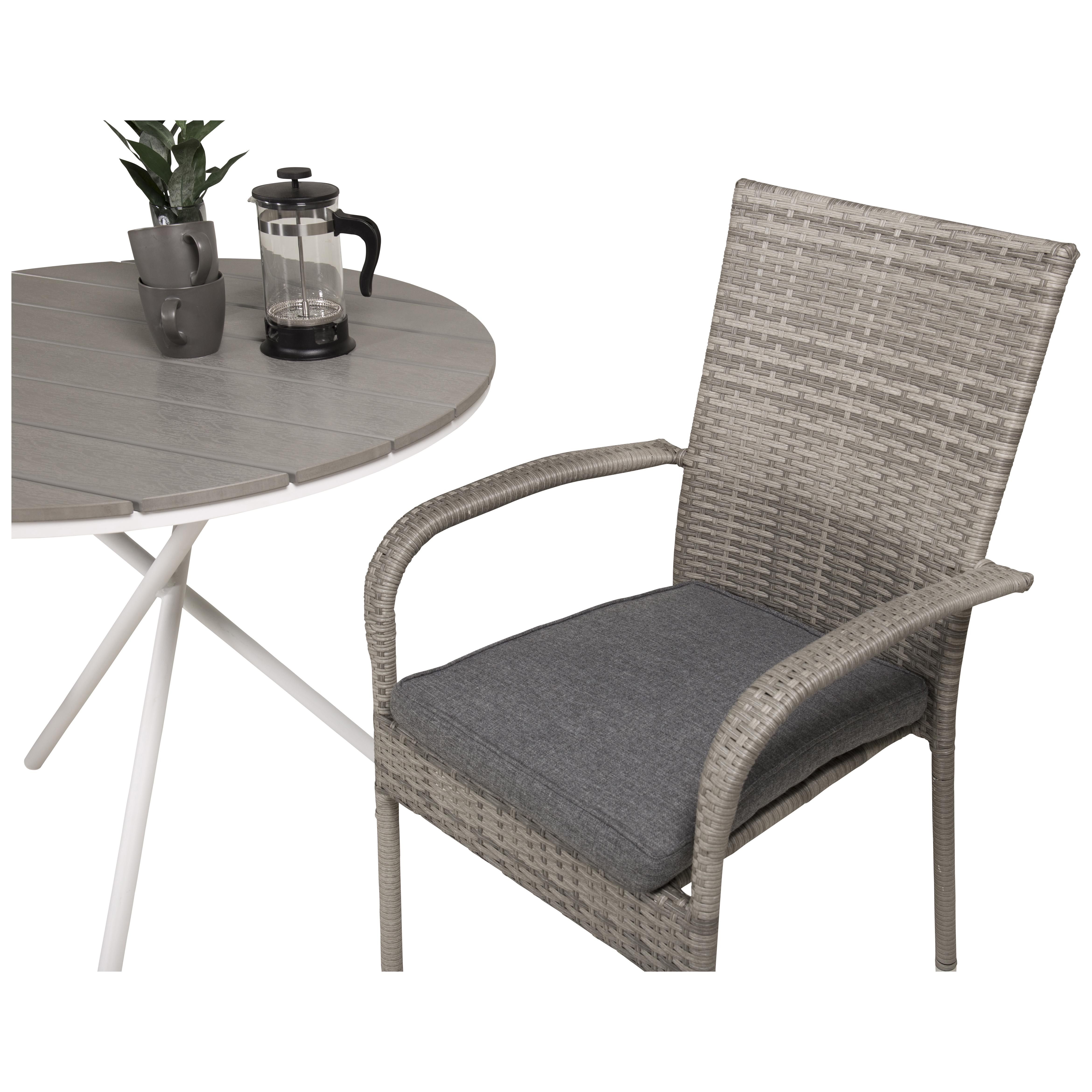 Cafégrupp Venture Home Parma med 2 Anna Trädgårdsstolar Utomhus