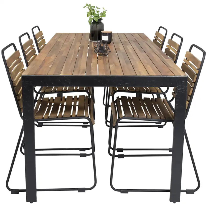 Matgrupp Utomhus Venture Home Berfin med 6 Trädgårdsstolar