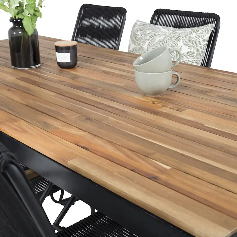 Matgrupp Utomhus Venture Home Berfin med 6 KarmTrädgårdsstolar