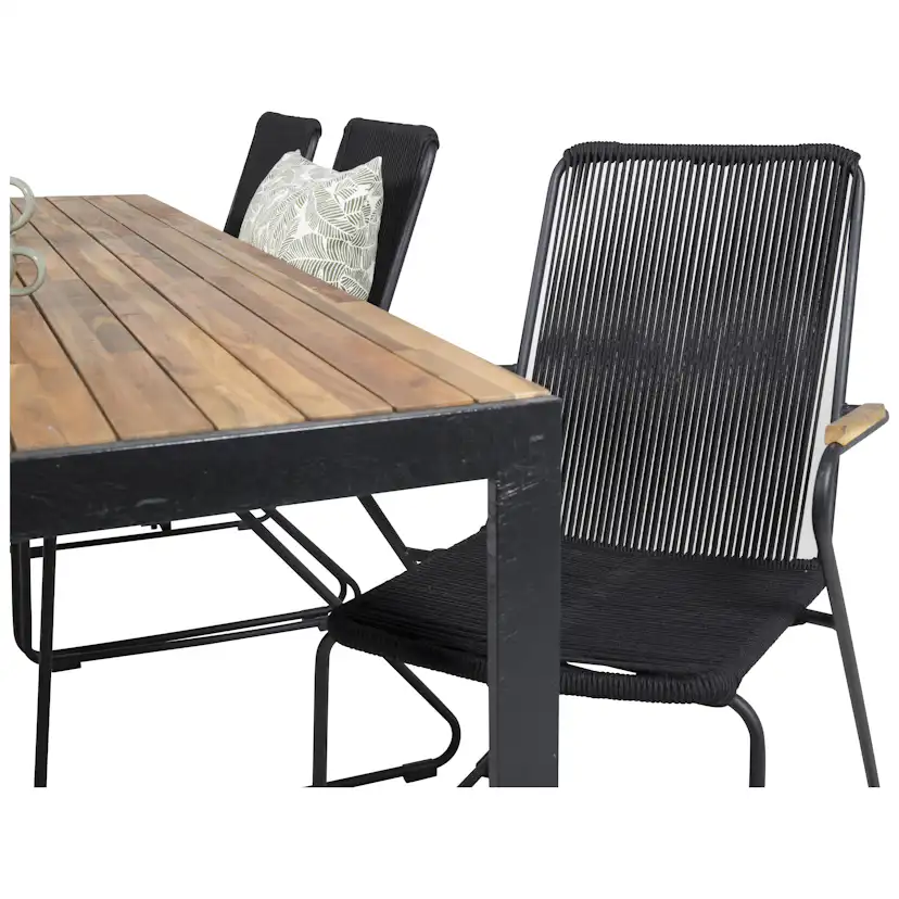 Matgrupp Utomhus Venture Home Berfin med 6 KarmTrädgårdsstolar