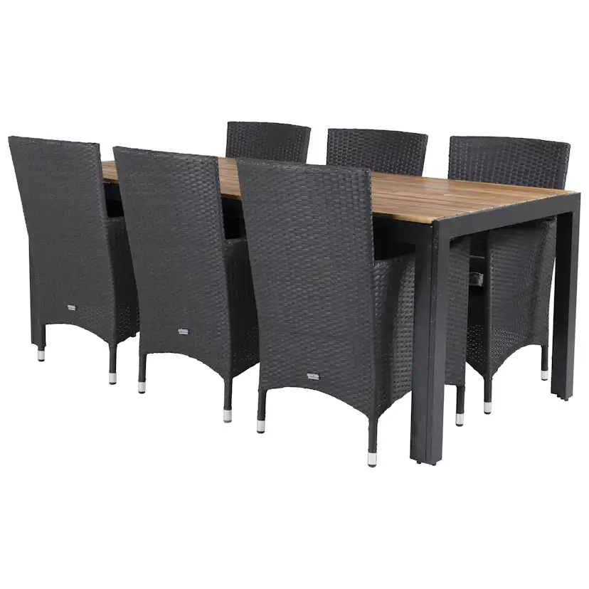 Matgrupp Utomhus Venture Home Bois med 6 Malin Trädgårdsstolar