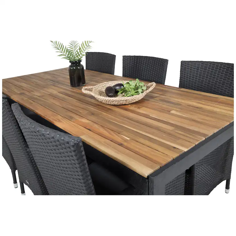 Matgrupp Utomhus Venture Home Bois med 6 Malin Trädgårdsstolar