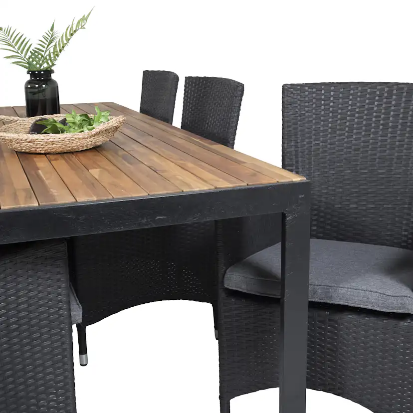 Matgrupp Utomhus Venture Home Bois med 6 Malin Trädgårdsstolar