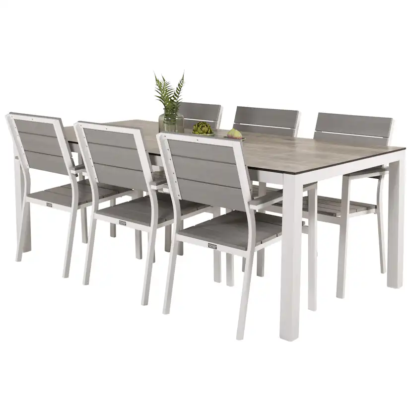 Matgrupp Utomhus Venture Home Lea 205 med 6 Lova Trädgårdsstolar