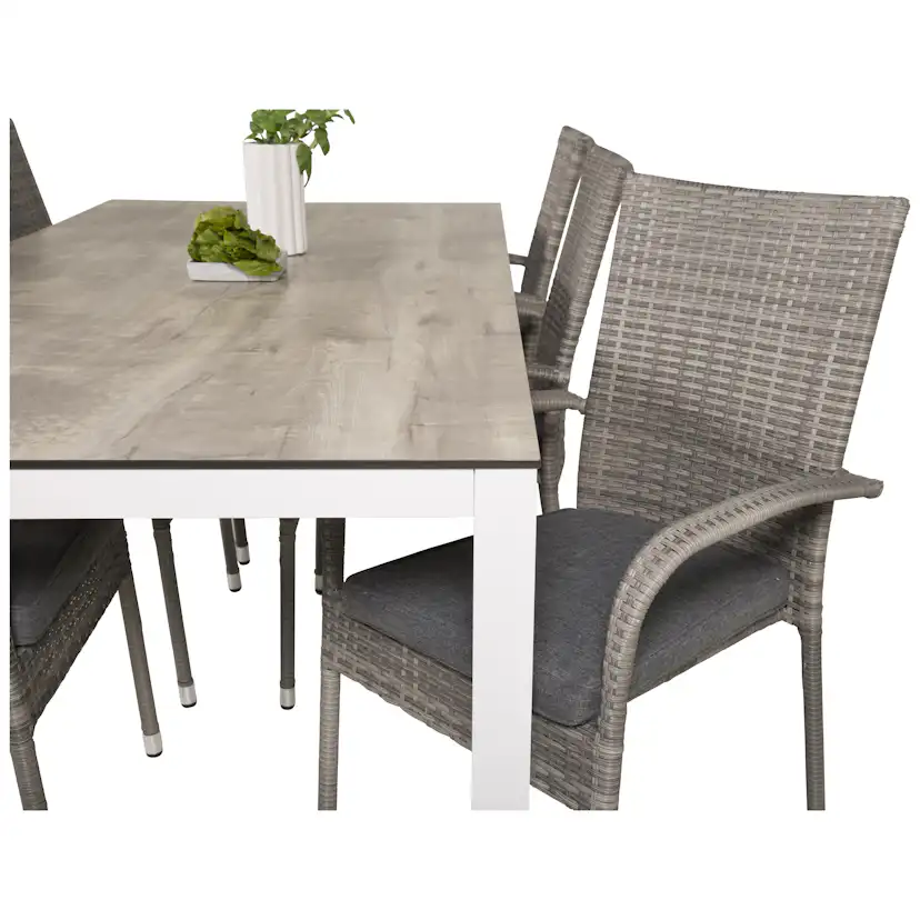 Matgrupp Utomhus Venture Home Lea 205 med 6 Asta Trädgårdsstolar