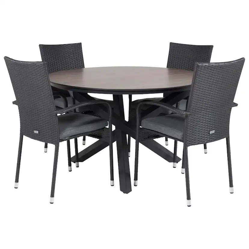 Matgrupp Venture Home Lea Ø 120 med 4 Asta Stolar