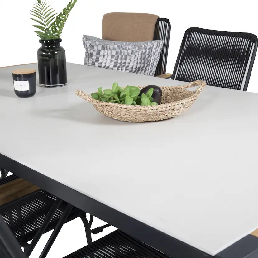 Matgrupp Utomhus Venture Home Tilly 200 med 6 Berfin KarmTrädgårdsstolar