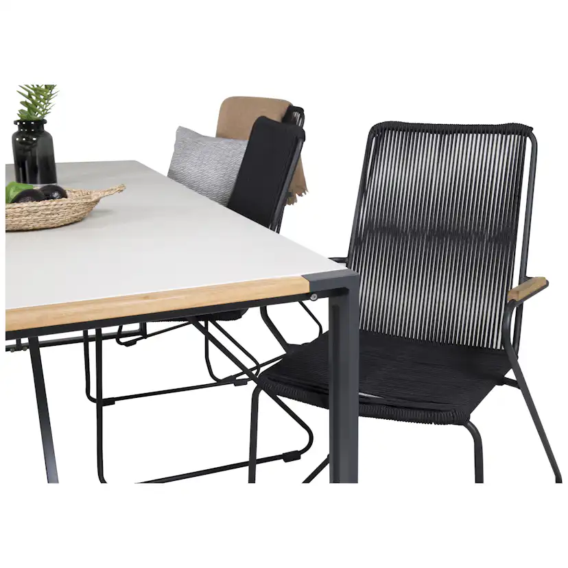 Matgrupp Utomhus Venture Home Tilly 200 med 6 Berfin KarmTrädgårdsstolar