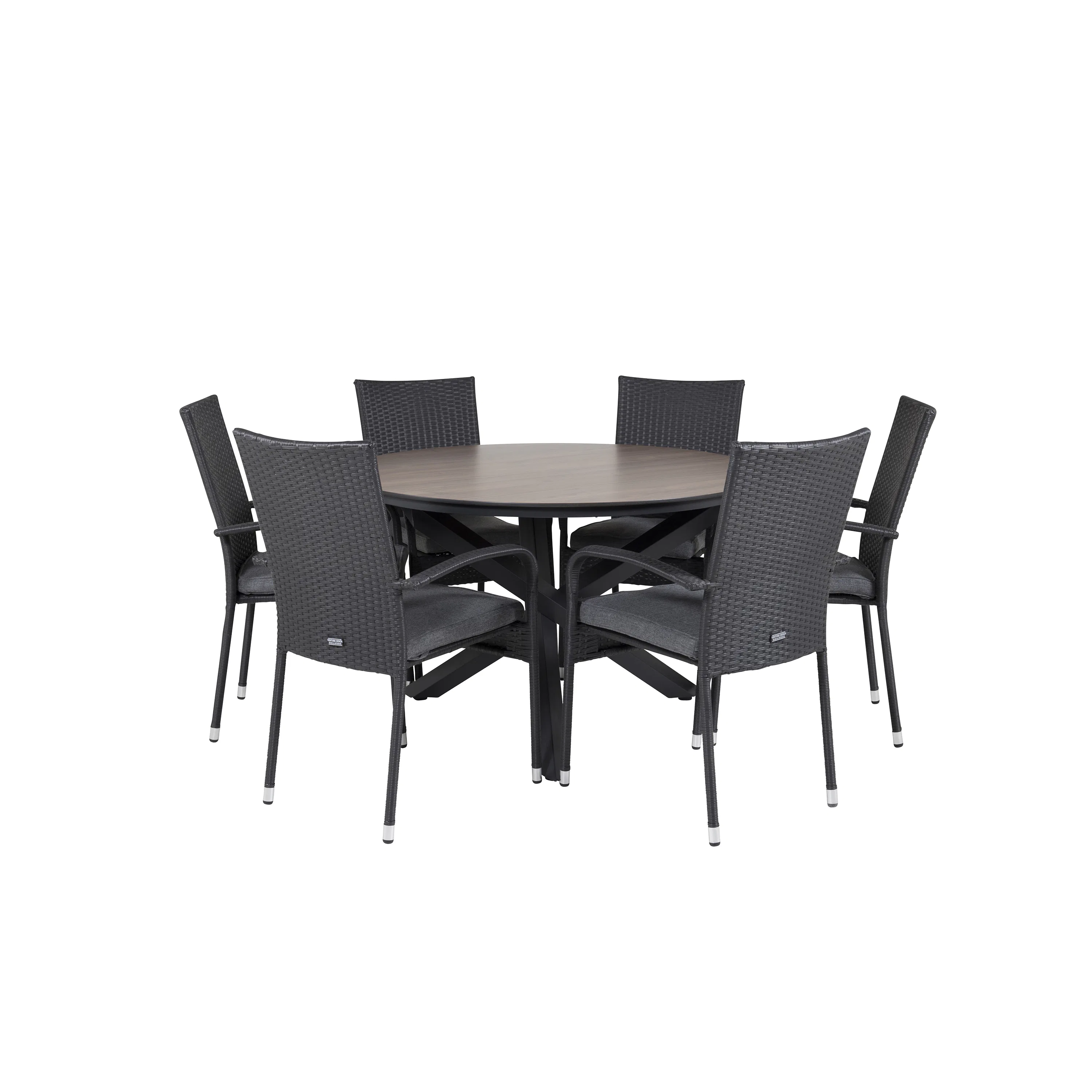 Matgrupp Venture Home Lea Ø 120 med 6 Asta Stolar