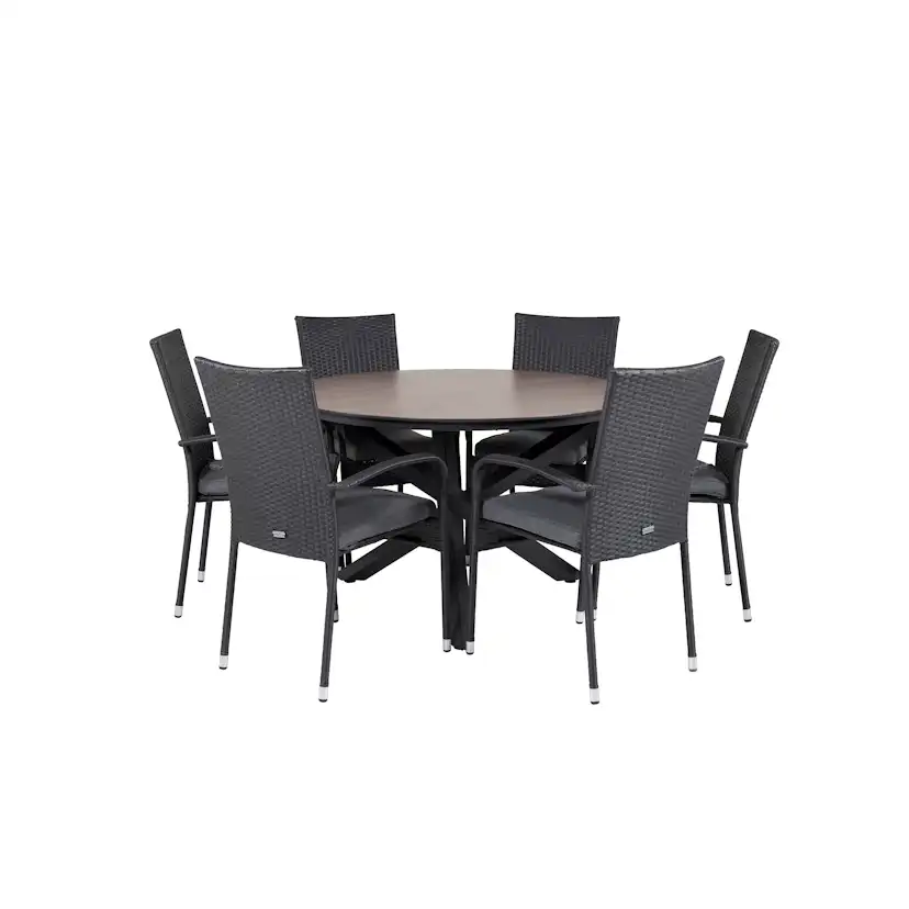 Matgrupp Venture Home Lea Ø 120 med 6 Asta Stolar