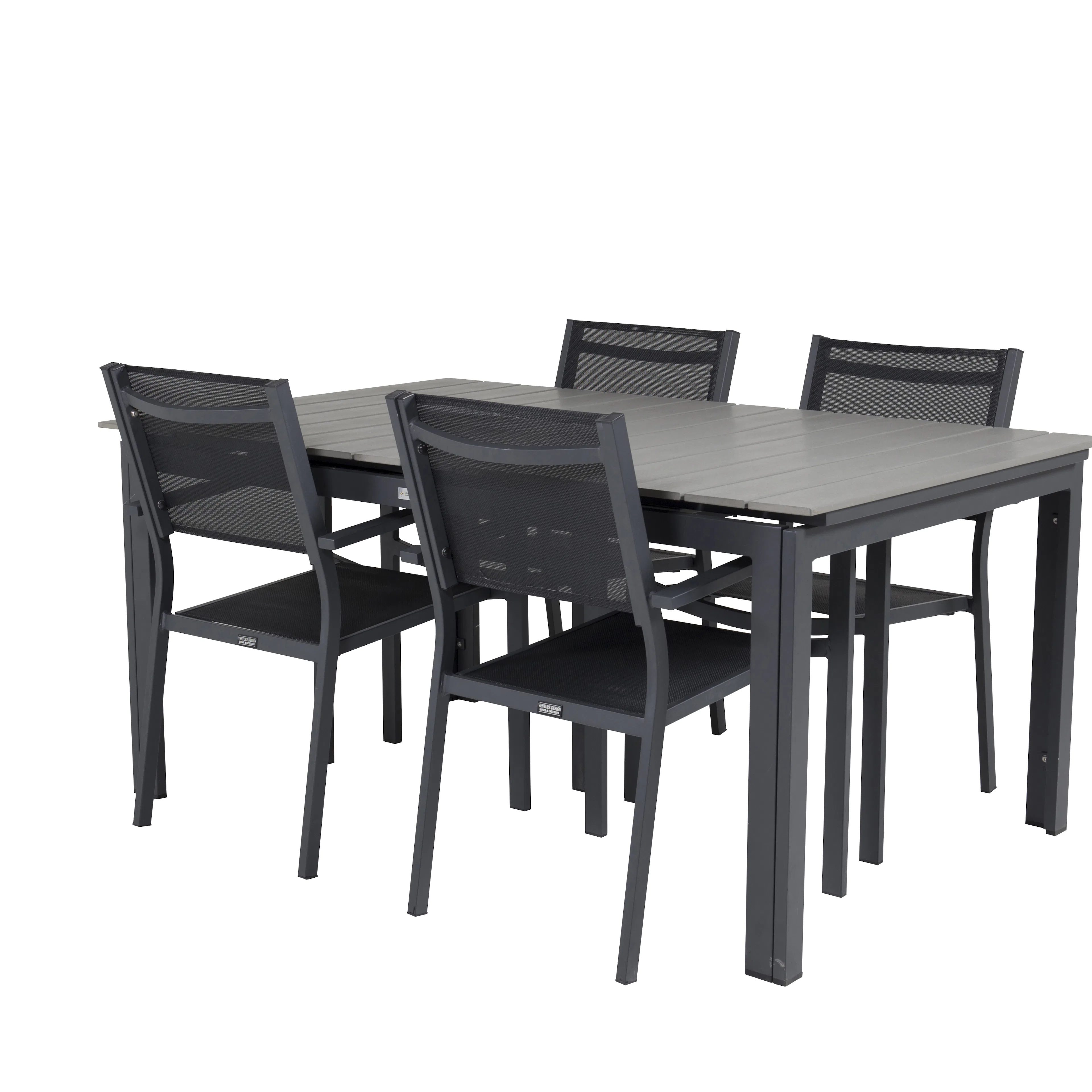 Matgrupp Venture Home Lova 160/240 med 4 Copacabana Karmstolar