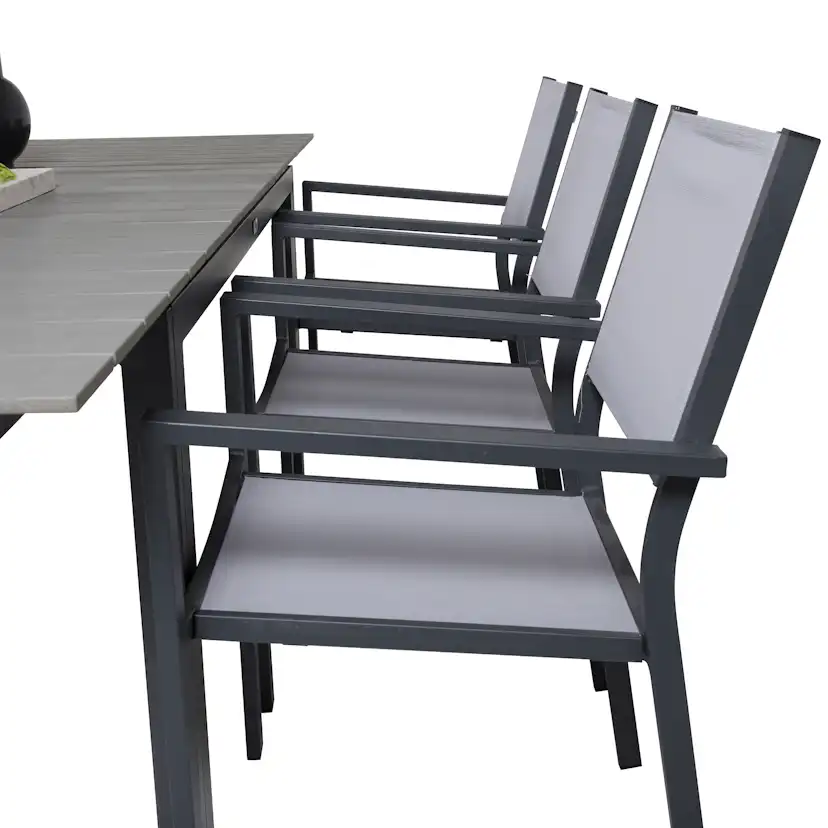 Matgrupp Venture Home Lova 160/240 med 6 Copacabana Karmstolar