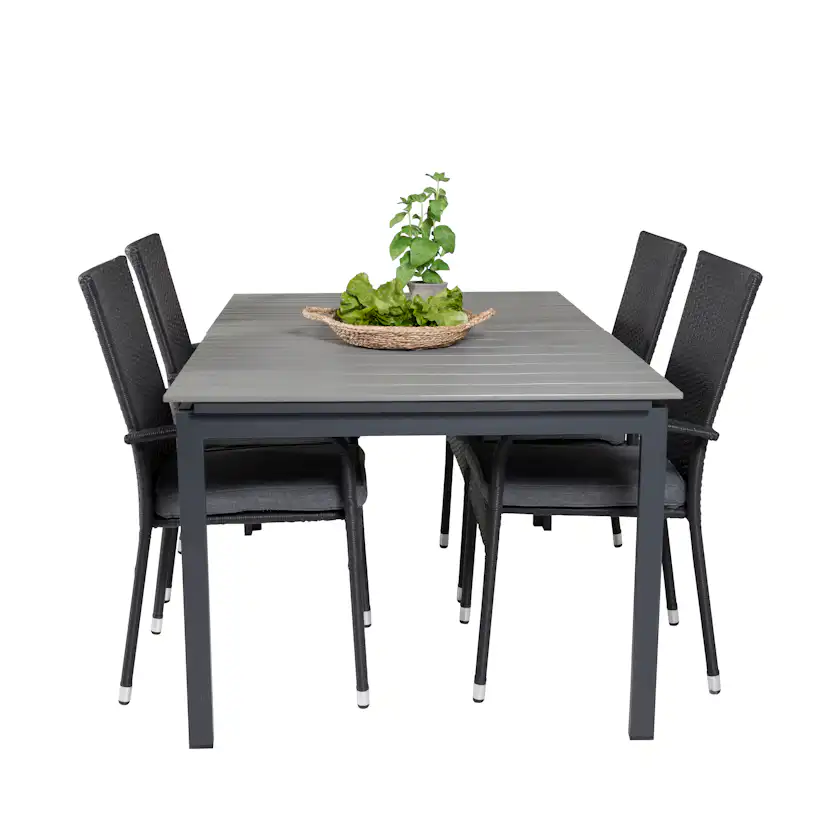 Matgrupp Venture Home Lova 160/240 med 4 Asta Stolar