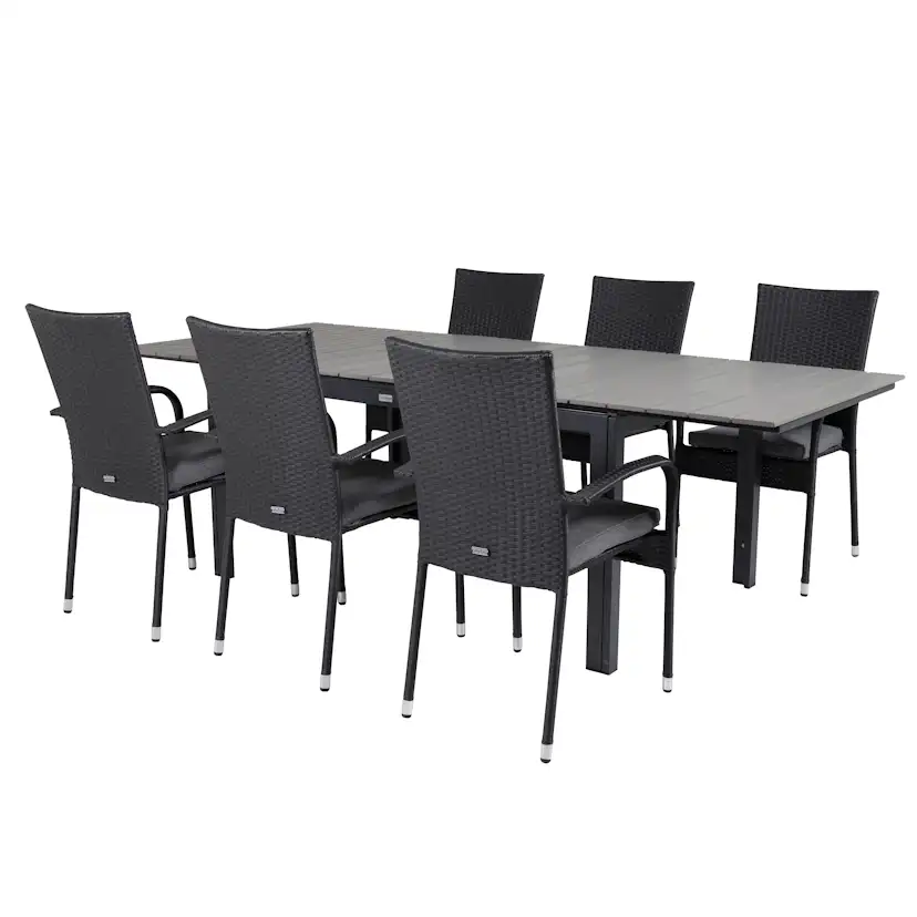 Matgrupp Venture Home Lova 160/240 med 6 Asta Stolar