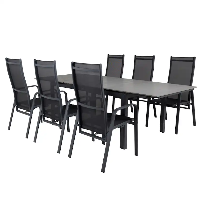 Matgrupp Venture Home Lova 160/240 med 6 Copacabana Stolar