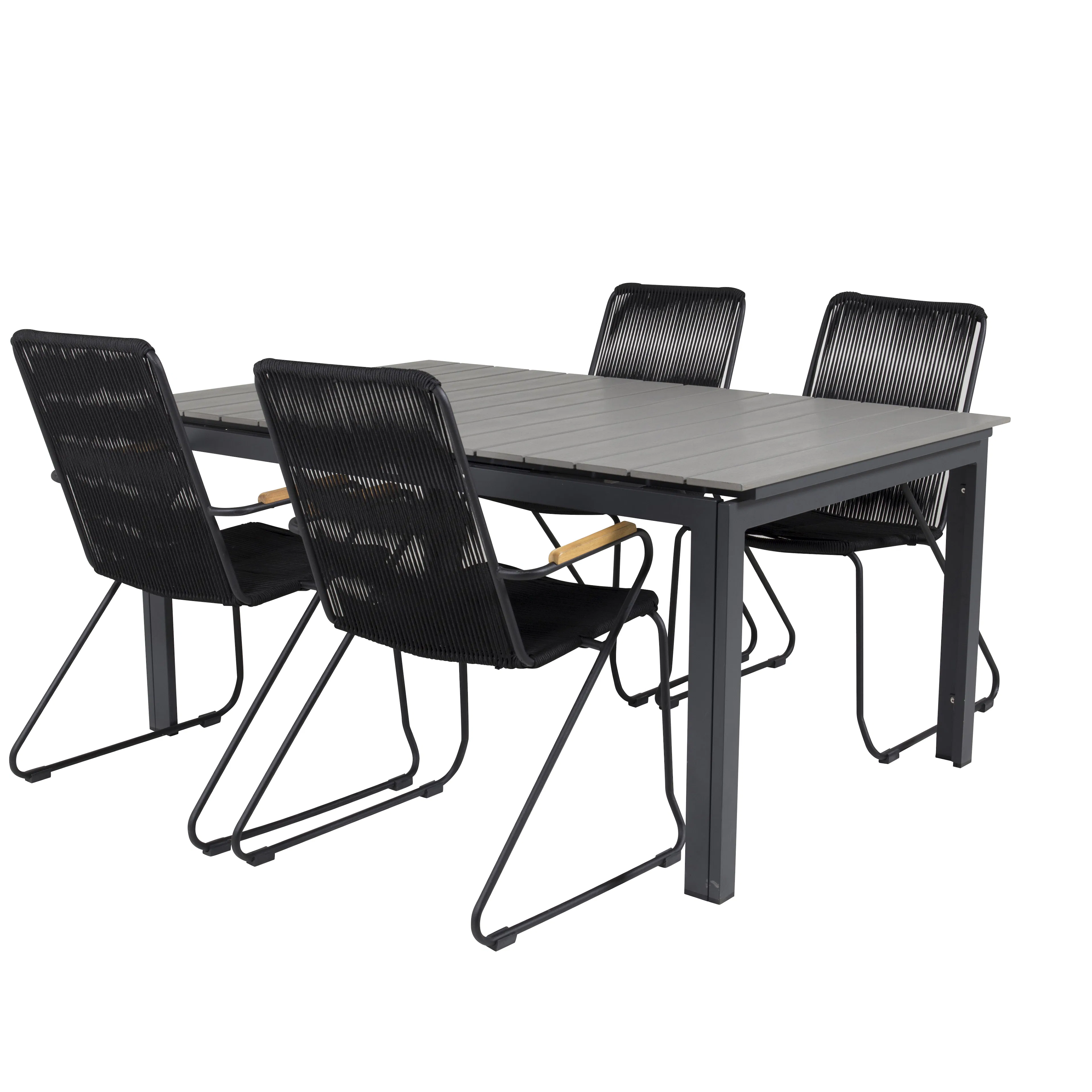 Matgrupp Venture Home Lova 160/240 med 4 Berfin Karmstolar