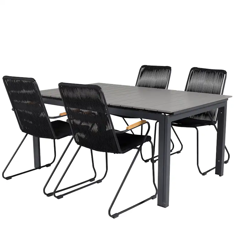 Matgrupp Venture Home Lova 160/240 med 4 Berfin Karmstolar