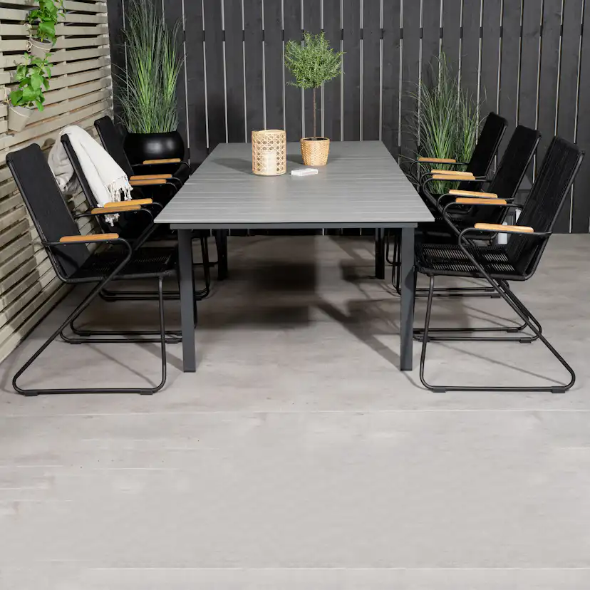 Matgrupp Venture Home Lova 160/240 med 6 Berfin Karmstolar