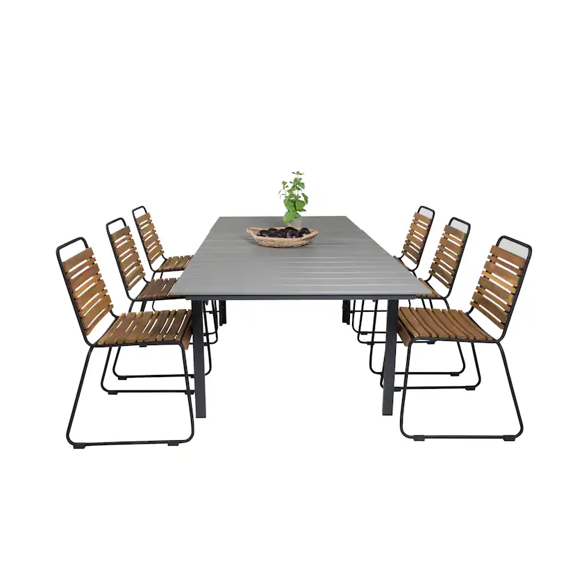 Matgrupp Venture Home Lova 160/240 med 6 Berfin Matstolar