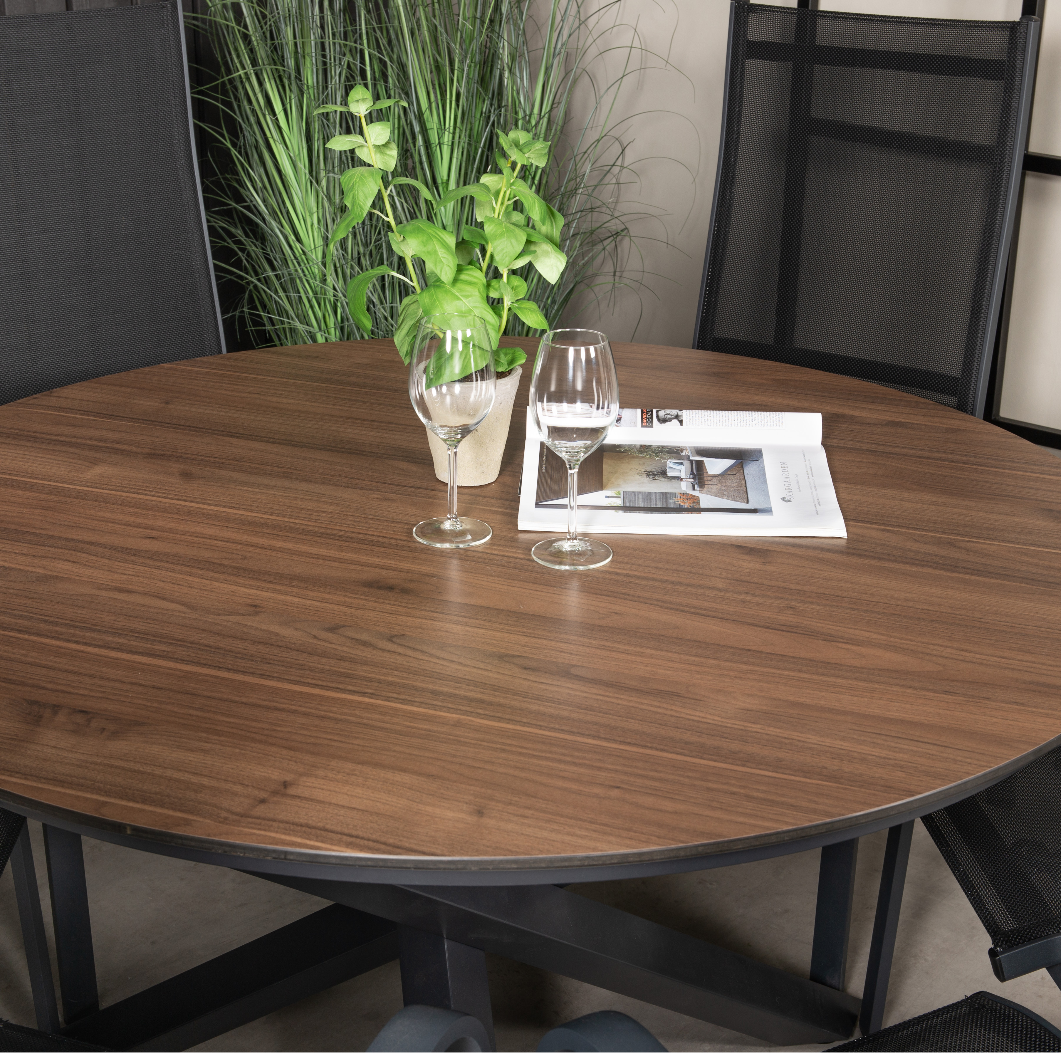 Matgrupp Venture Home Lea Ø 120 med 6 Copacabana Stolar