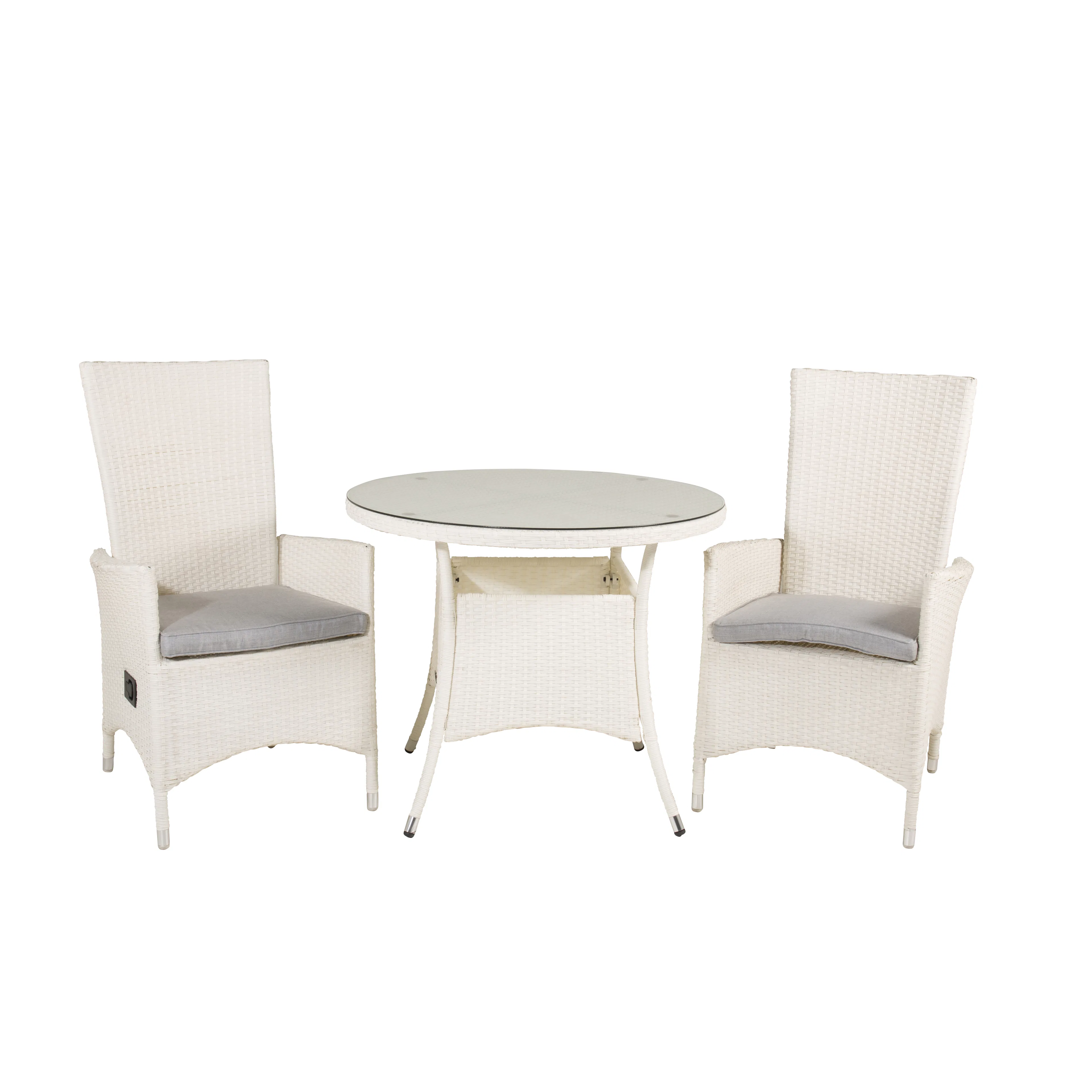 Matgrupp Utomhus Venture Home Virda Ø 90 med 2 Pishi Trädgårdsstolar