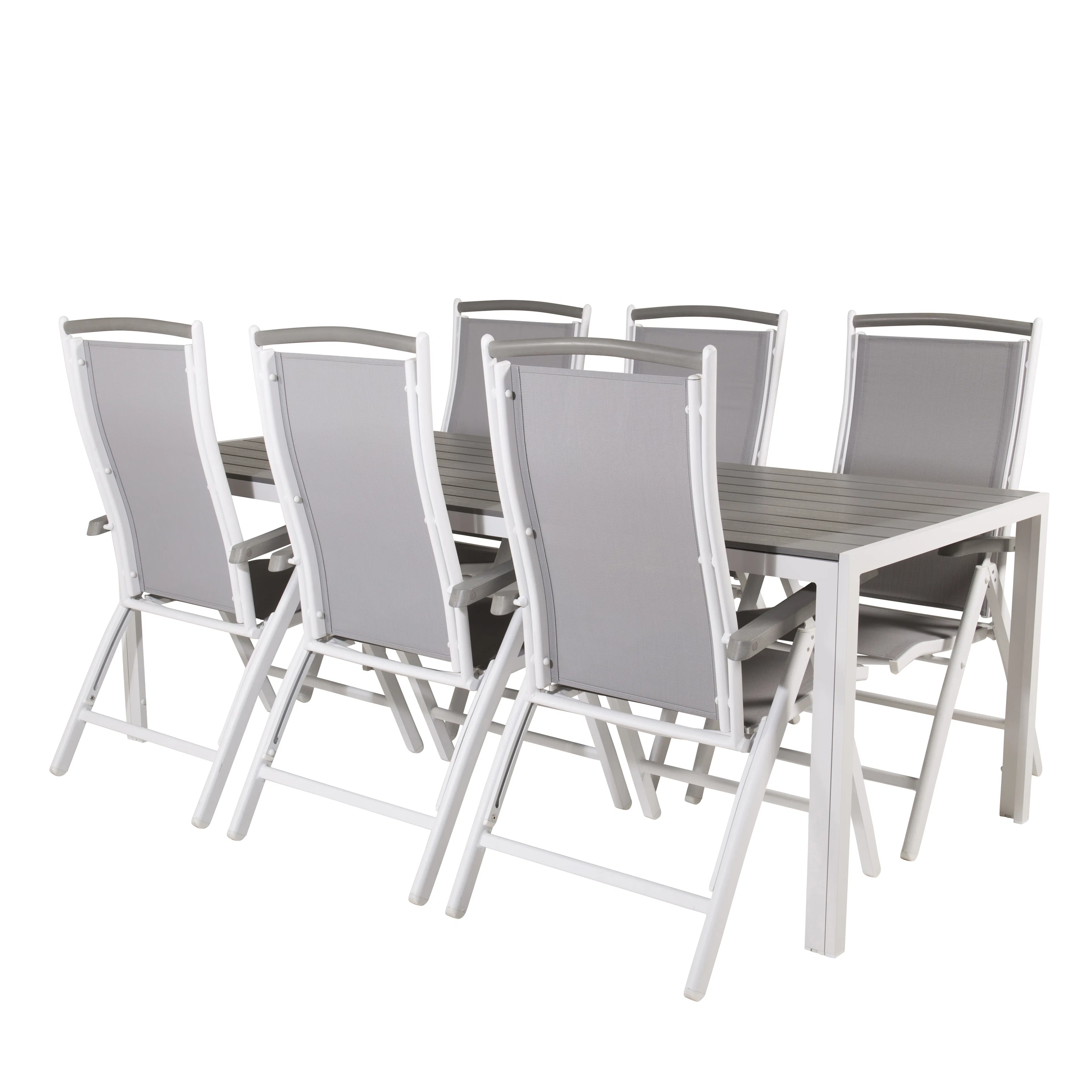 Matgrupp Utomhus Venture Home Bront 205 med 6 Aleyna Trädgårdsstolar