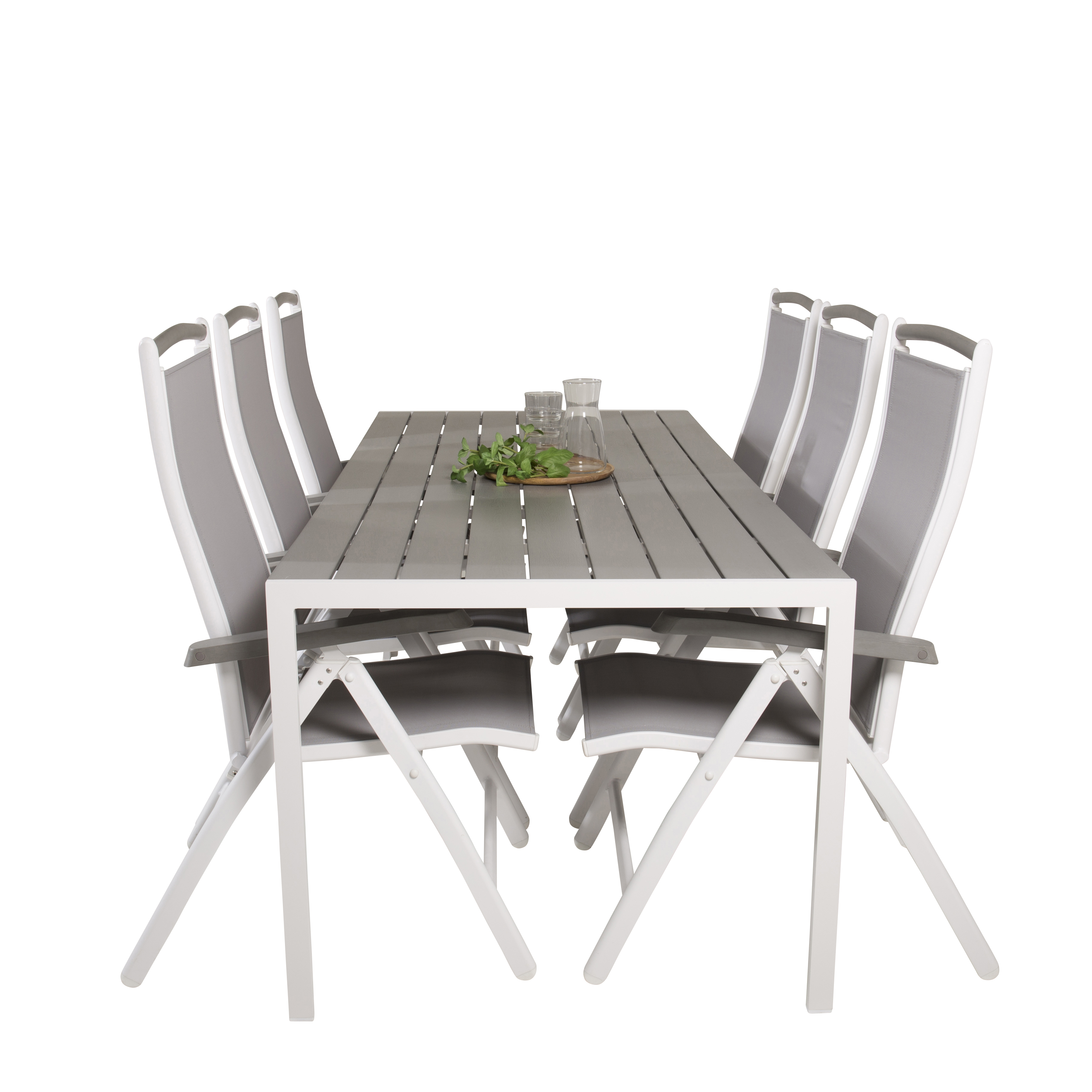 Matgrupp Utomhus Venture Home Bront 205 med 6 Aleyna Trädgårdsstolar