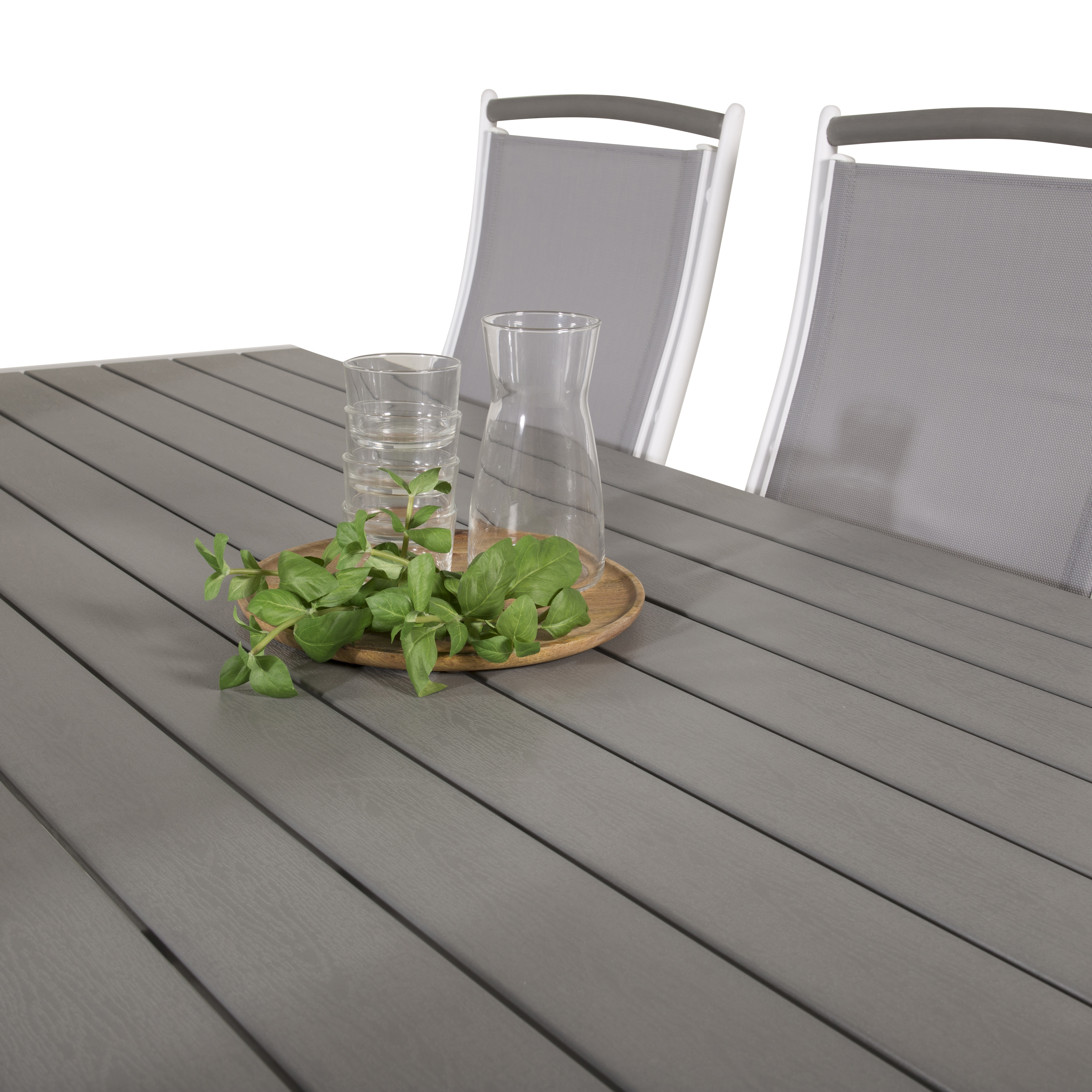 Matgrupp Utomhus Venture Home Bront 205 med 6 Aleyna Trädgårdsstolar