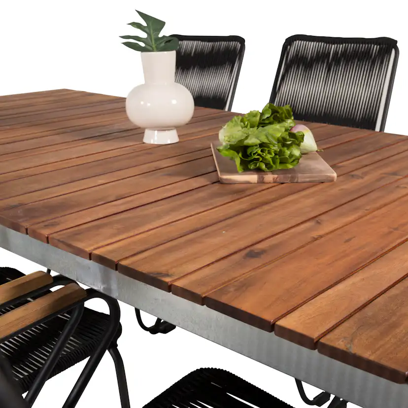 Matgrupp Utomhus Venture Home Zacharias 200 med 6 Berfin KarmTrädgårdsstolar