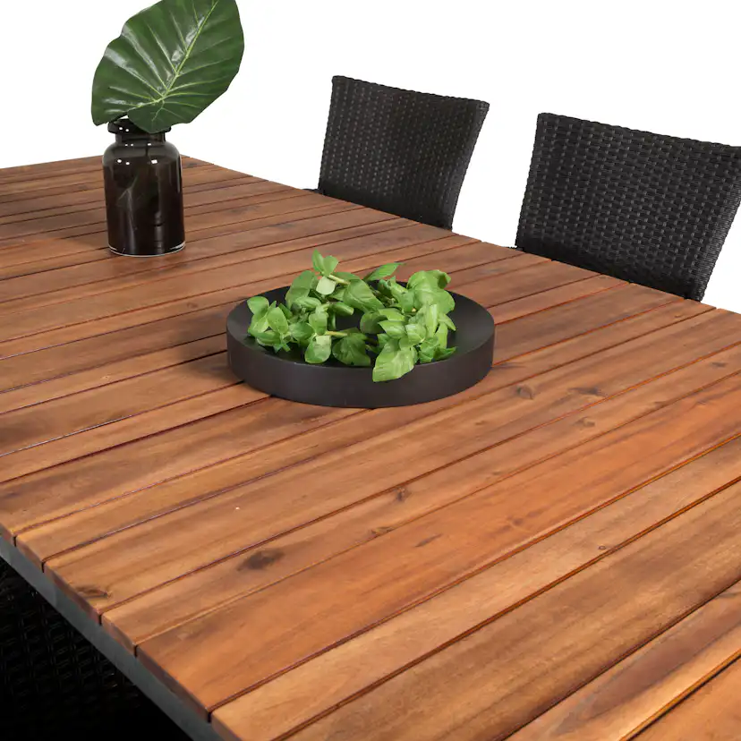 Matgrupp Utomhus Venture Home Zacharias 200 med 6 Kira Trädgårdsstolar