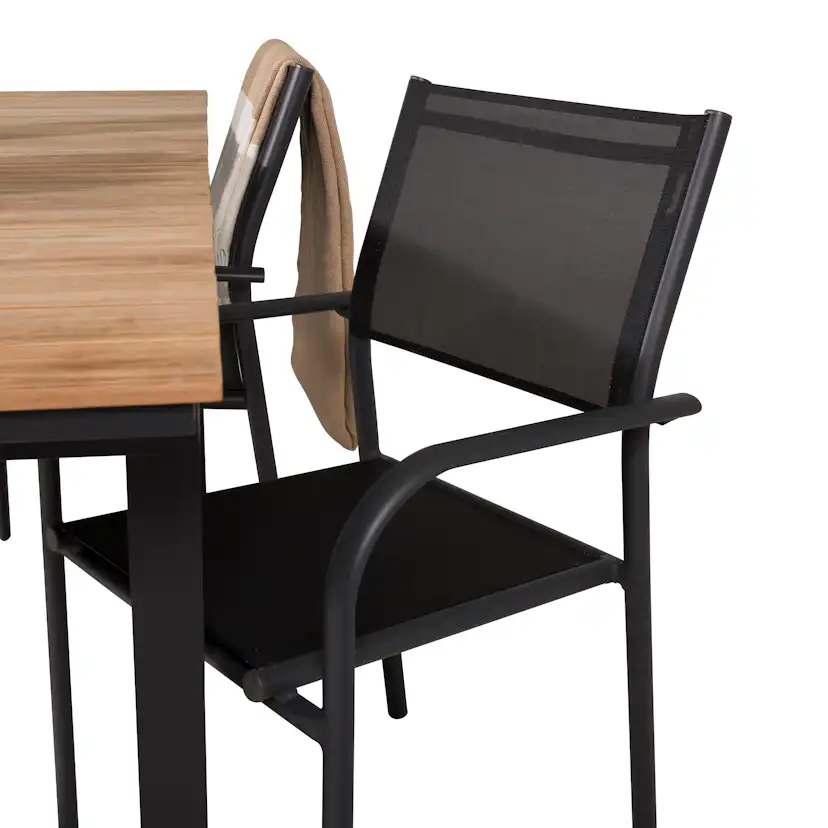 Matgrupp Utomhus Venture Home Meya 160/240 med 4 Siri Trädgårdsstolar