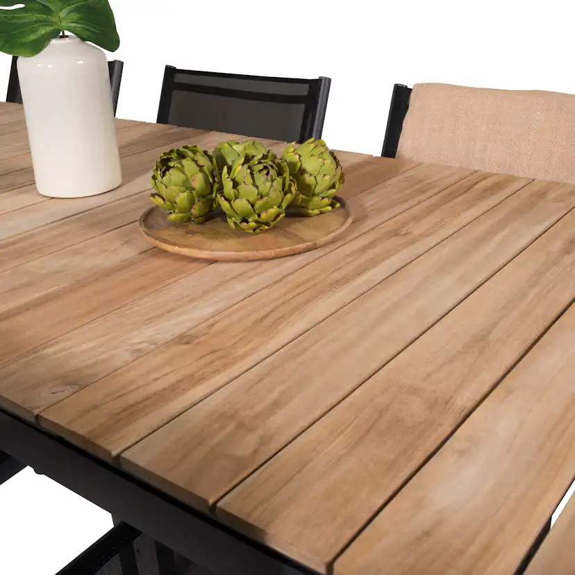 Matgrupp Utomhus Venture Home Meya 160/240 med 8 Siri Trädgårdsstolar