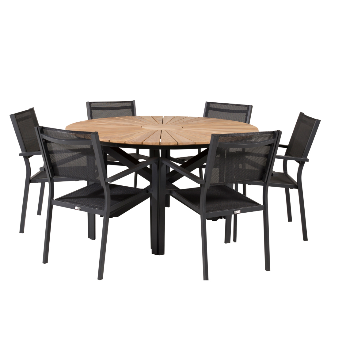 Matgrupp Venture Home Meya Ø 140 med 6 Copacabana Stolar