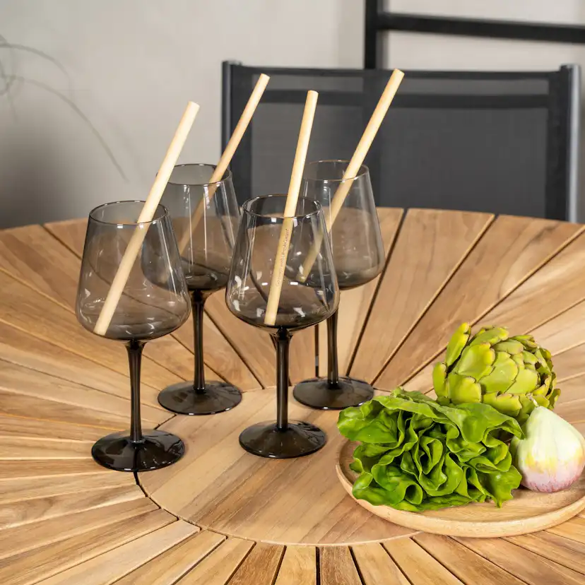 Matgrupp Utomhus Venture Home Meya Ø 140 med 6 Siri Trädgårdsstolar