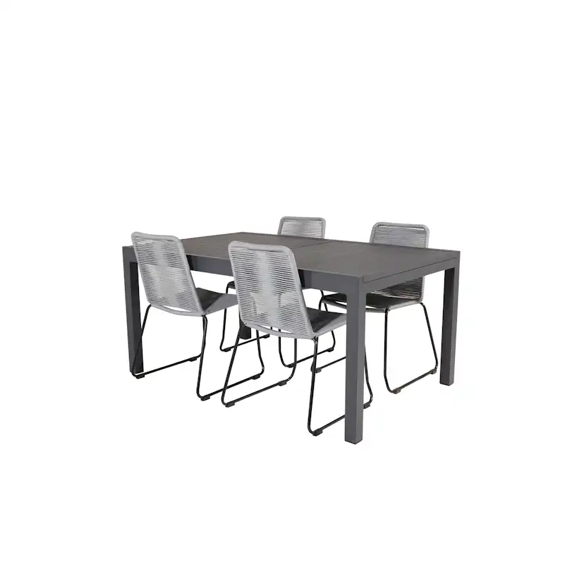 Matgrupp Venture Home Madrid 160/240 med 4 Leon Stolar