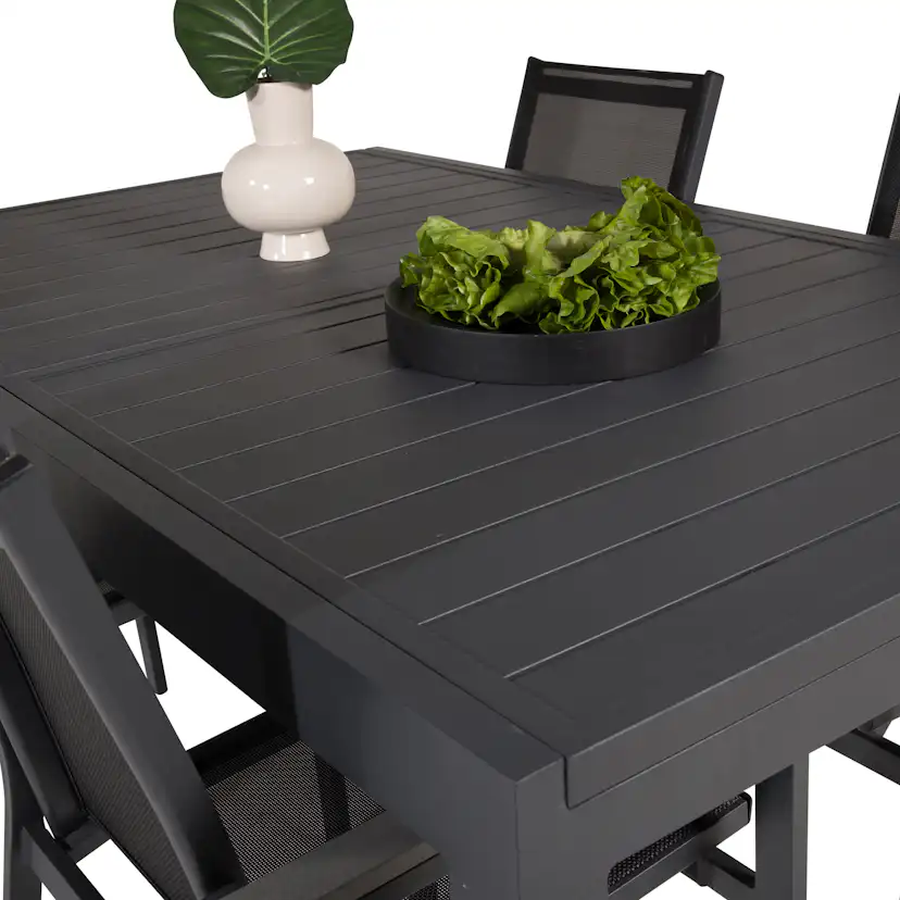 Matgrupp Utomhus Venture Home Madrid 160/240 med 4 Pincy Trädgårdsstolar