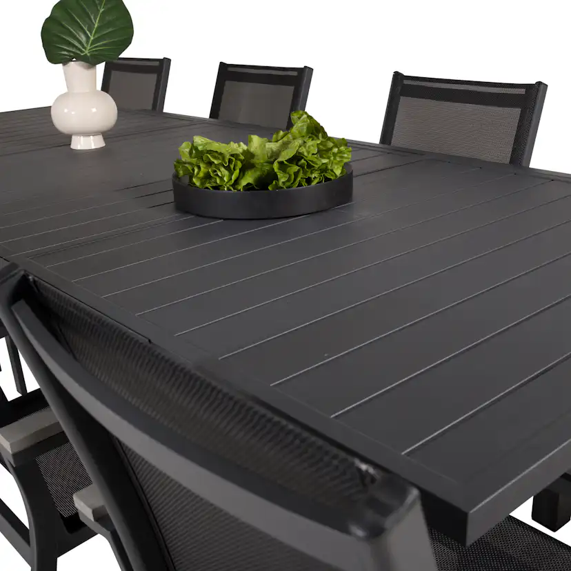 Matgrupp Utomhus Venture Home Madrid 160/240 med 8 Pincy Trädgårdsstolar