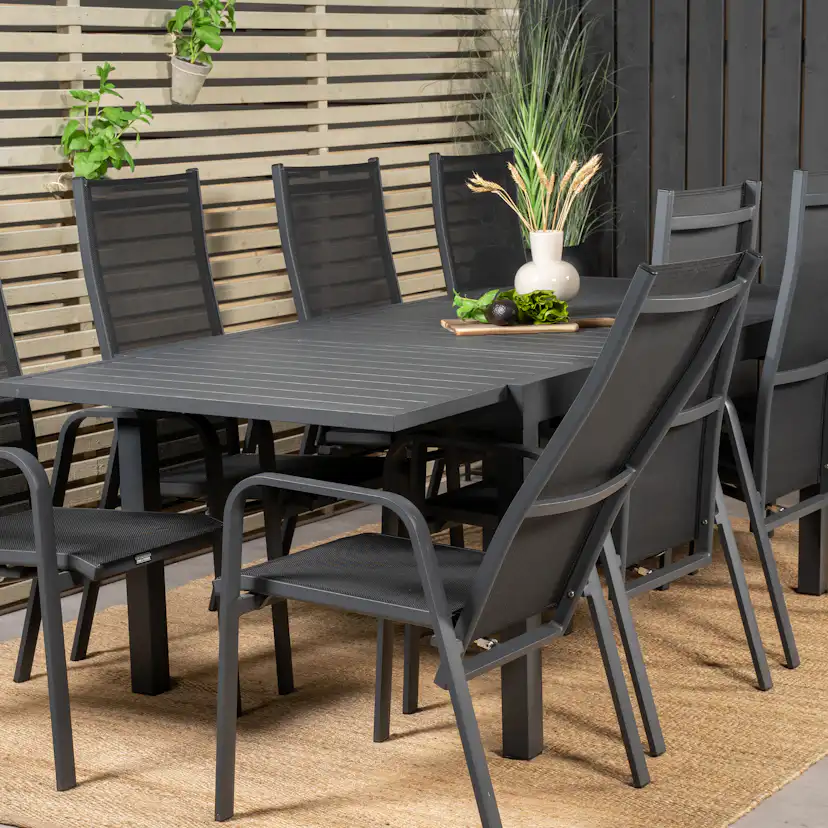 Matgrupp Venture Home Madrid 160/240 med 8 Copacabana Stolar